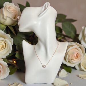 925 Sterling Silver Gold Pearl Pendant Necklace